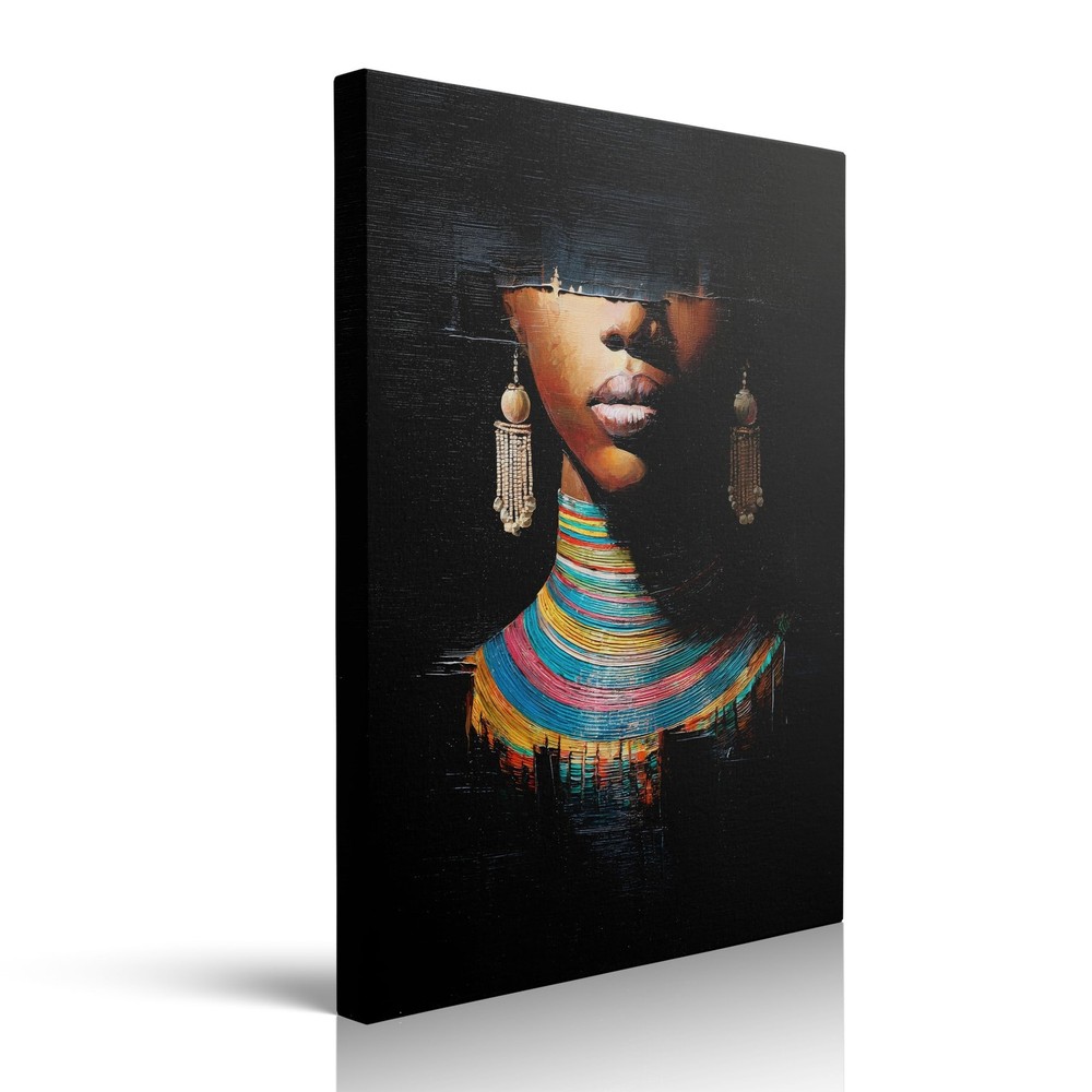 Black Women Canvas Wall Art Framed Artwork Prints Posters Painting Wall Decor…