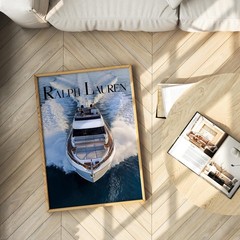 Vintage Fashion Magazine Poster – Retro Ralph Lauren Luxury Fashion Art Decor