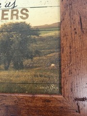 Rustic Country Home Decor Barn Silo Signed Summer Snow Art God Made Us Farmers