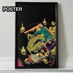 Devil Pinup Girl Horror Pentagram Art Poster Satan Devilish