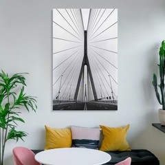 Art Poster Bridge Bathroom Unframed Indoor Canvas Artwork 12×18 Inch 1-Piece
