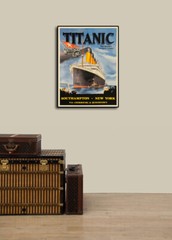 1912 Titanic World’s Largest Liner White Star Line Vintage Travel Poster – 24×32