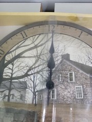 NEW Billy Jacobs Wall Clock STONE COTTAGE Country Farmhouse 13″ Round