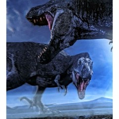 3D Lenticular Dinosaurs Wall Art TRex Battle Lightning Depth Illusion Home Decor