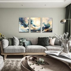 Canvas Wall Art – Modern & Minimalist Abstract Ink Paintings – Framed Canvas …
