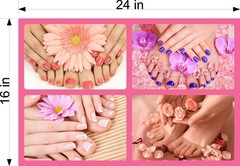 Salon 89 Photo-Realistic Paper Poster Non-Laminate Manicure Pedicure Horizontal
