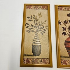 Indianara Set of 2 Beautiful Flower vases Framed Art decor wall decor