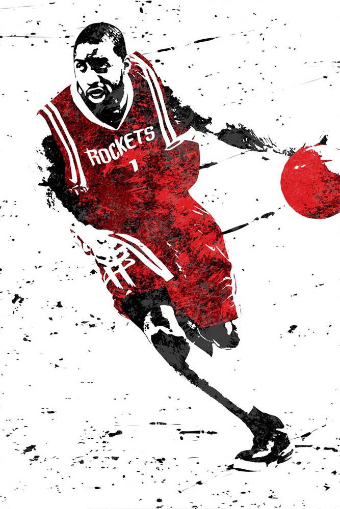 Houston Rockets Tracy McGrady Art Wall Indoor Room Outdoor Poster – POSTER 20×30