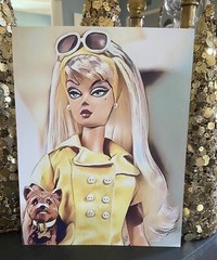 Retro Barbie Portrait Art Print 8×10