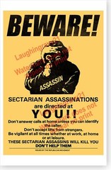 Beware Sectarian Assassins Irish Republican Movement Ireland Poster