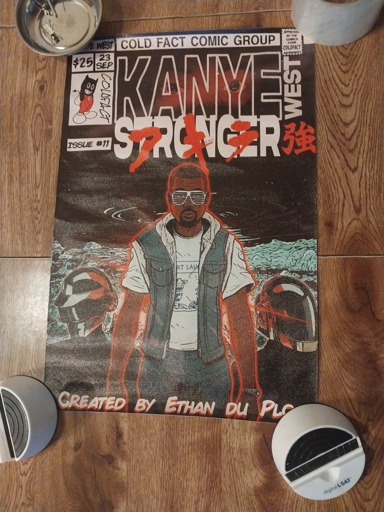 Kanye West Stronger Poster Comic Vinyl By Ethan Du Plooy