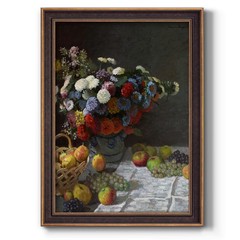 Canvas Flowers Wall Art Bronze Gold Framed Nature Paintings Colorful Vegetabl…