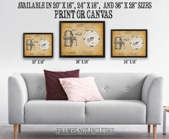 Poster – Fishing Reel Patent – Choose Unframed Poster or Canvas