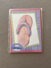 4 Flip-Flops, Shorts, Sunglasses…Themed Art Prints~Fits 5” X 7” Frames, New