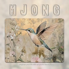 Vintage Floral Framed Wall Art, Hummingbird Gold Foil Style Canvas Prints for…