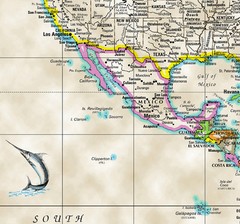 Antique World Wall Map Poster Old World Style Modern Info 36″x24″ Laminated