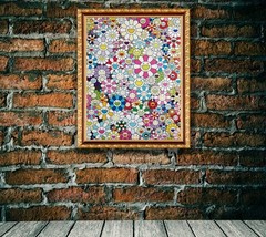 Takashi Murakami Multicolor Homage Canvas Wrap Wall Decor PosterWall Art Print