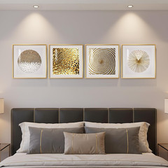 Gold Geometric Wall Art Set of 4 – Modern Minimalist Decor for Home & Office