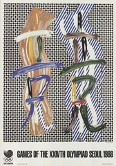 ROY LICHTENSTEIN Games of the XXIVth Olympiad Seoul 1988 34″ x 24″ Offset Lithog
