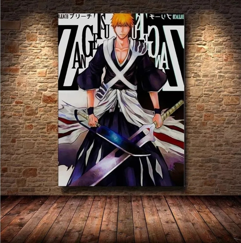 8x12in Bleach Anime Dual Sword Art Canvas Home Decor wall art UNFRAMED