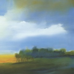 48W»x24H» PASSAGE by S. BROOKE ANDERSON – OPEN BLUE SKY CLOUDS CHOICES of CANVAS