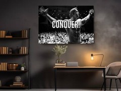 Arnold Schwarzenegger Conquer Gym Canvas Print Motivation Print