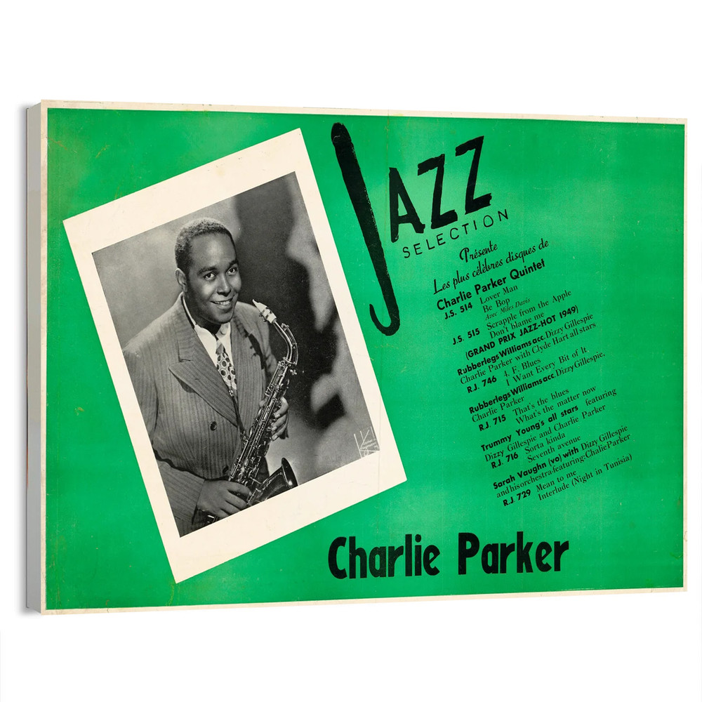 1947 Charlie Parker Jazz Quinter Movie Poster or Canvas Art Print