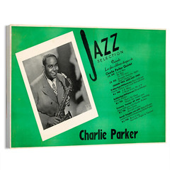 1947 Charlie Parker Jazz Quinter Movie Poster or Canvas Art Print