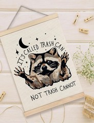 Funny Motivational Raccoon Poster Wall Art Framed, Gifts for Raccoon 12×16 Inch