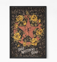 Dave Matthews Band 2012 Dallas Vintage Concert Poster 24×36 Unframed