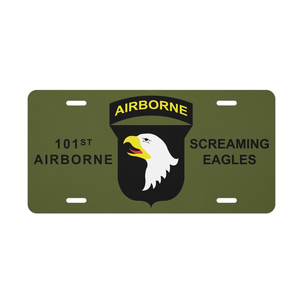 101st Airborne License Plate Screaming Eagles Patch