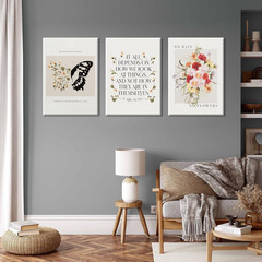 Motivational Quotes Canvas Art Set for Office & Home Decor – 3 Pieces