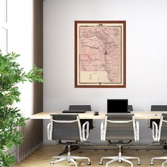 Old Map of Johnson County, IA 1875 – Vintage Iowa Art