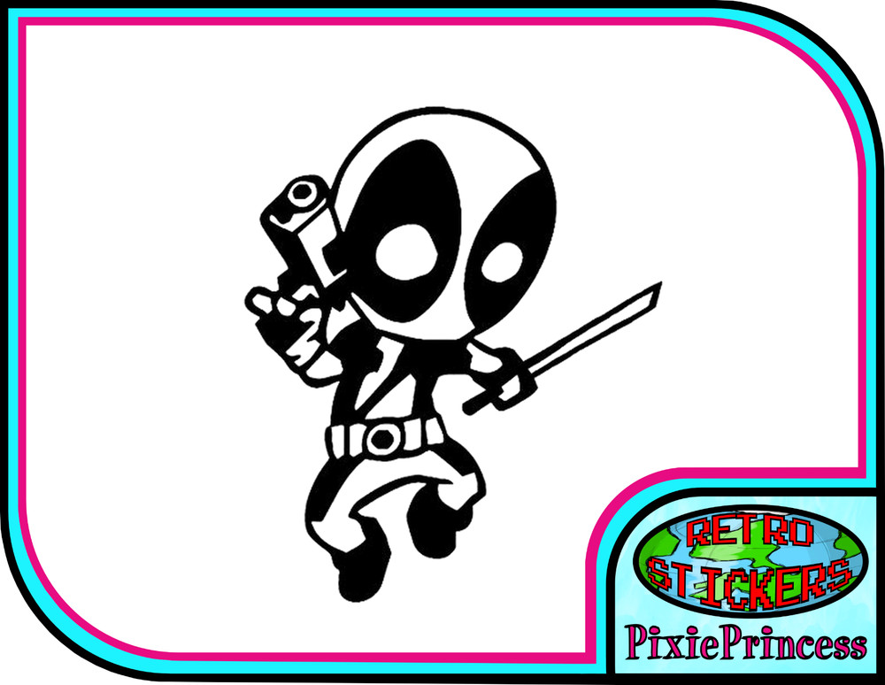 Deadpool Marvel A Vinyl Sticker Laptop Car Bike Wall Poster Art Window Movie