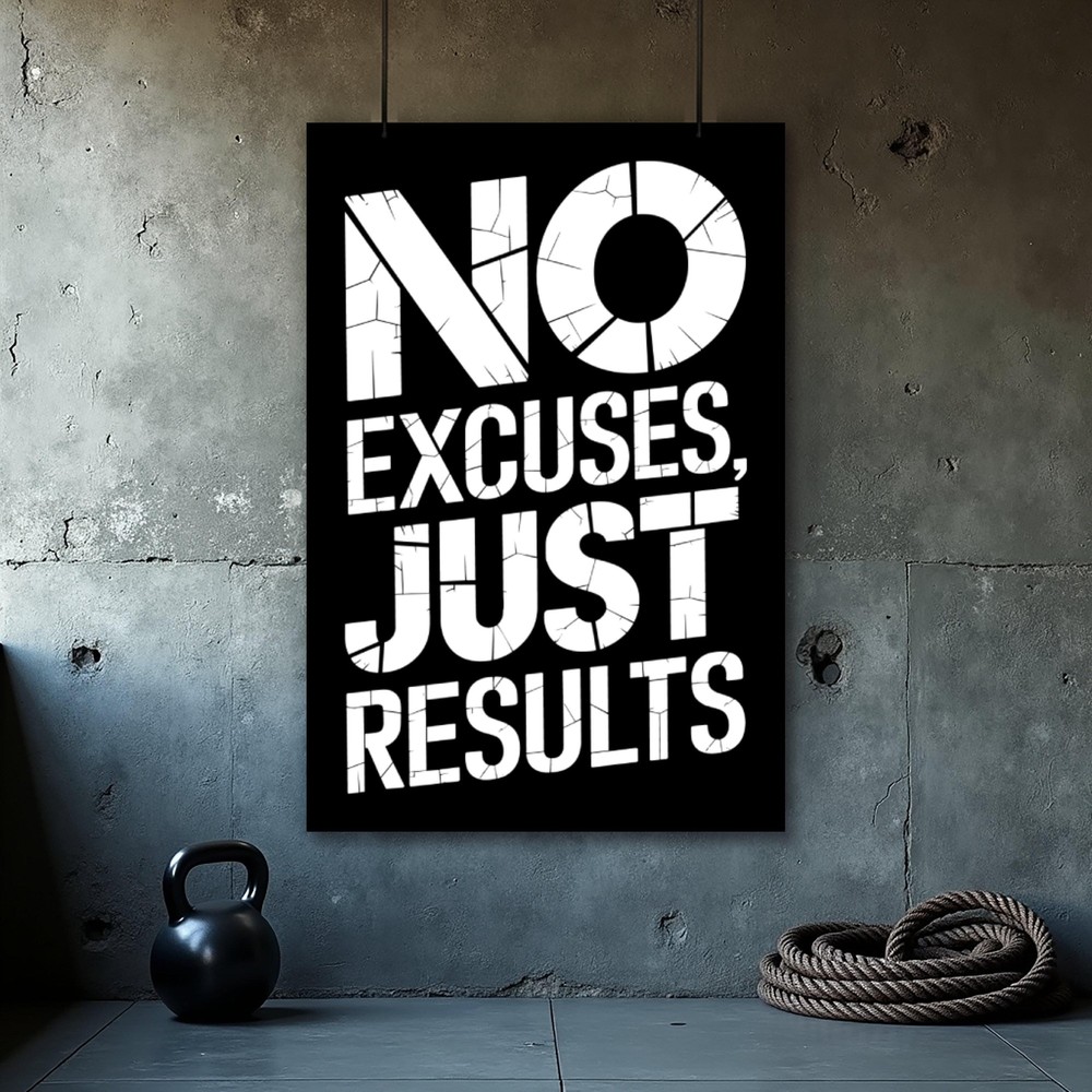 Motivational Gym Poster – Inspirational Wall Art Digital Download