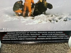 DNR, Safari Club Int. , Michigan, Canada – Moose Lift II Poster RARE 1988
