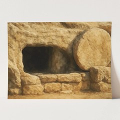 The Empty Tomb Jesus Christ Christian Bible Wall Art Poster Print