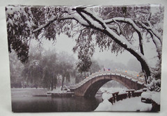 Winter Scene LED Battery Light Up Lighted Canvas Picture Wall Tabletop Frame Art