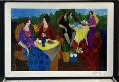 Itzchak Tarkey “Morning Social” Serigraph 27”x18”