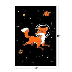 Space Fox Astronaut Funny Parody LCT Creative Art Print Poster 12×18