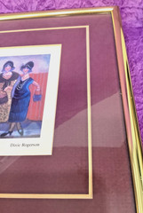 Art Print – OLD FRIENDS In THEIR FINERY – Dixie Rogerson 8×10 Brass Gold Framed