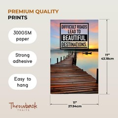 Set of 6 Inspirational Quote Posters Colorful Positive Wall Art Decor