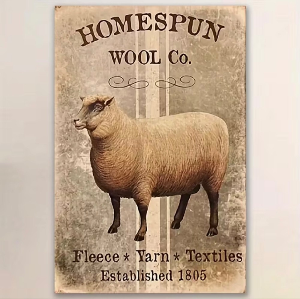 Canvas Wall Art SHEEP Primitive Rustic Farmhouse 12 x 18 Unframed 881