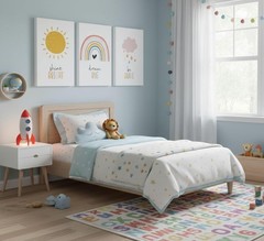 3 Pcs Boho Nursery Canvas Wall Art Dream Big Be Brave Shine Bright Bohemia Su…