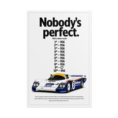 Porsche 956 Poster – “Nobody’s Perfect” Le Mans Racing Wall Art Print