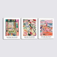 3 Piece Henri Mattise Art Abstract Colorful Matisse Posters Canvas Prints