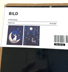 2 Pack IKEA Bild Poster Moon Bunny Deer Stars Kids Posters 16 1/4″ x 20″