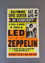 Led Zeppelin Poster Textured Wall Decal Repositionable and Removable