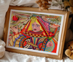 James Homer Brown Giclee «Queen of Hearts» Lady Woman Female Fine Art Print