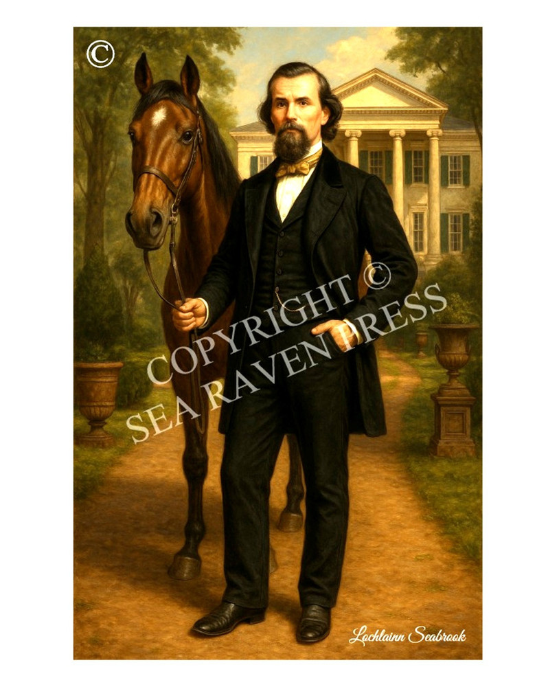 Nathan Bedford Forrest with His Horse Roderick 11 x 17 Poster – New Cond. w/flaw